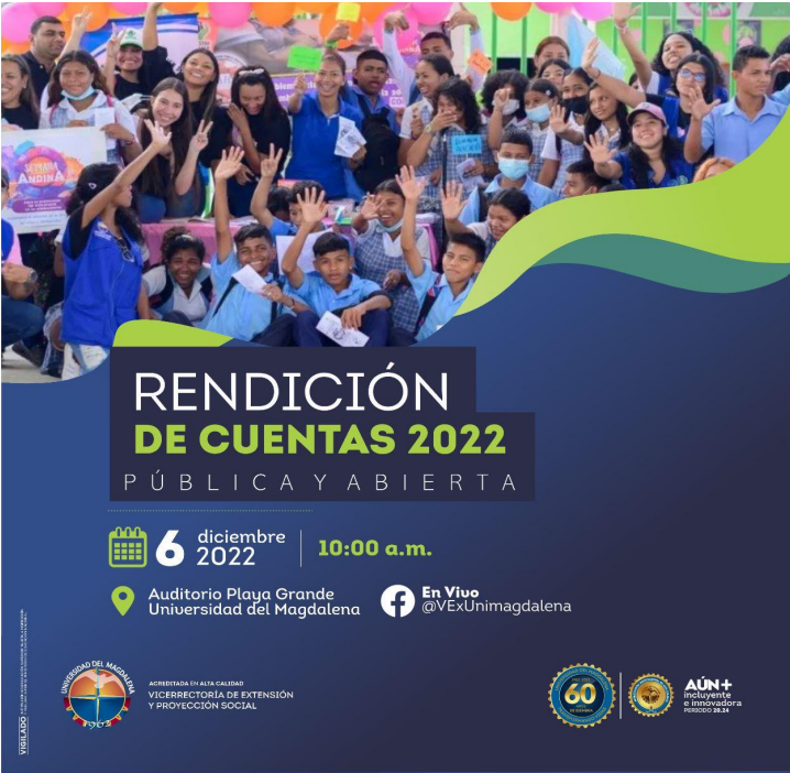 Anuncio de rendición de cuentas de vicerrectoría de extensión 2022